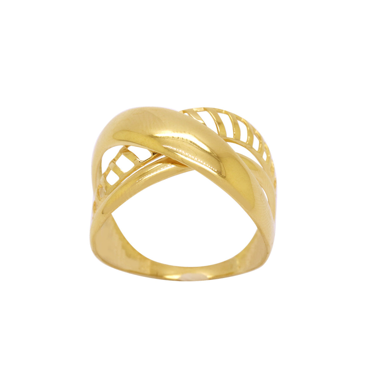 Anel Aro Transpassado em Ouro 18K