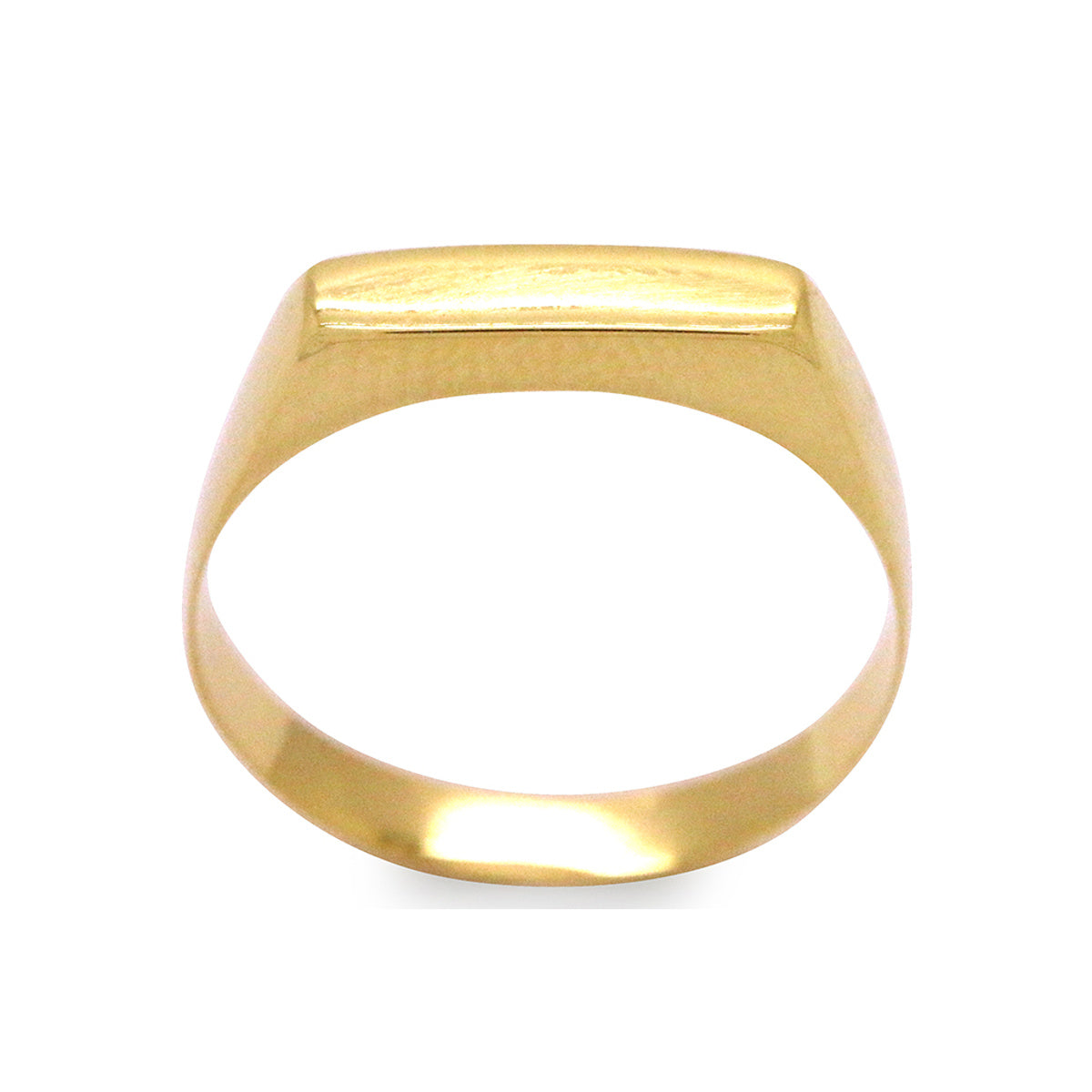 Anel Chapinha Lisa Infantil em Ouro 18K