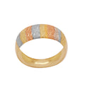 Anel Aro Abaulado em Ouro 18K Tricolor