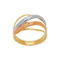Anel Aro Triplo em Ouro 18K Tricolor
