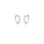 Argola de Prata 925 com Cristais e Zircônias Intercalados