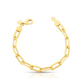 Pulseira Folheada a Ouro com Elos Lisos e Retangulares