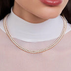 Colar Riviera Folheado a Ouro com Zircônias Redondas