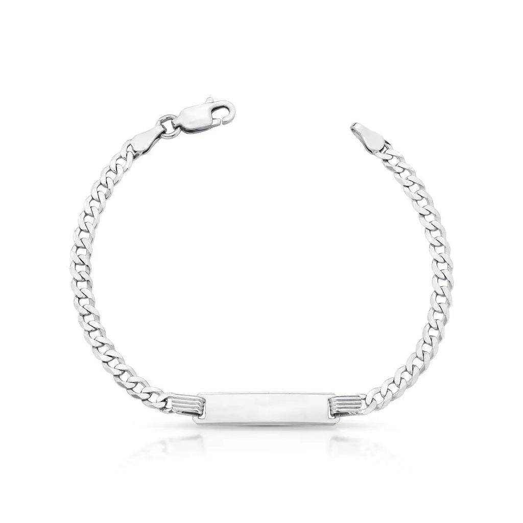 Pulseira de Prata 925 Kids com Placa Retangular