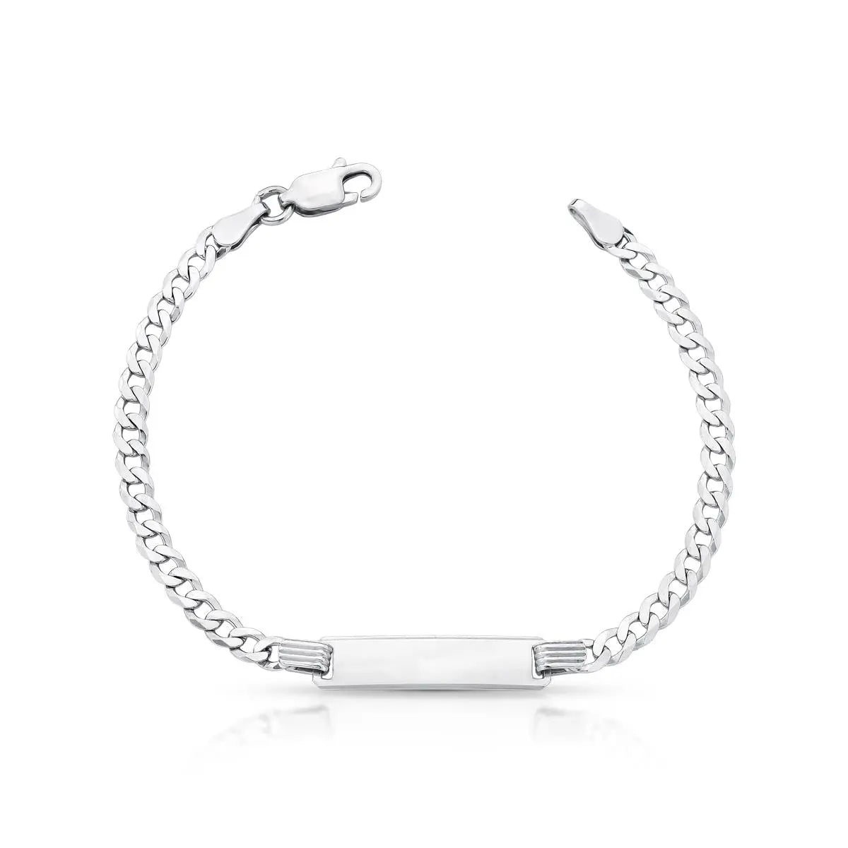 Pulseira de Prata 925 Kids com Placa Retangular