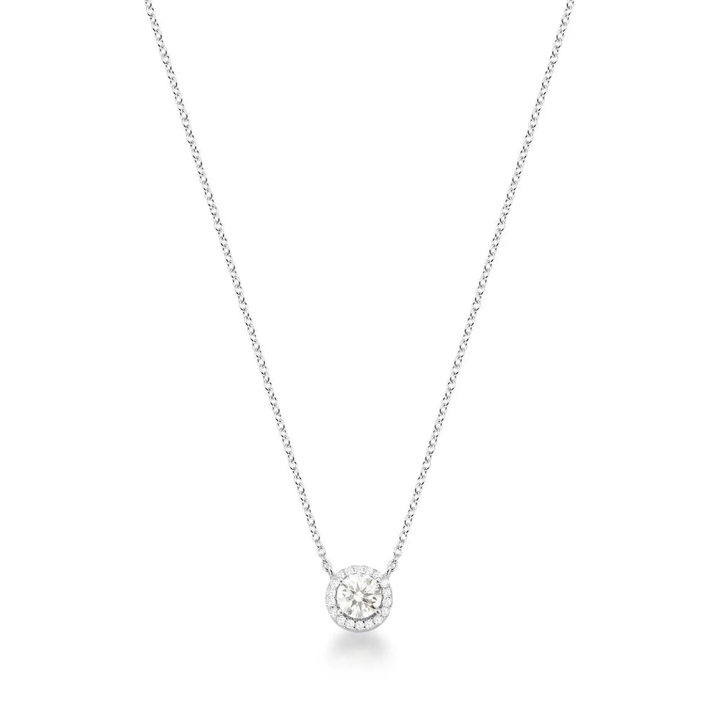 Colar de Prata 925 com Pedras Moissanite 5mm