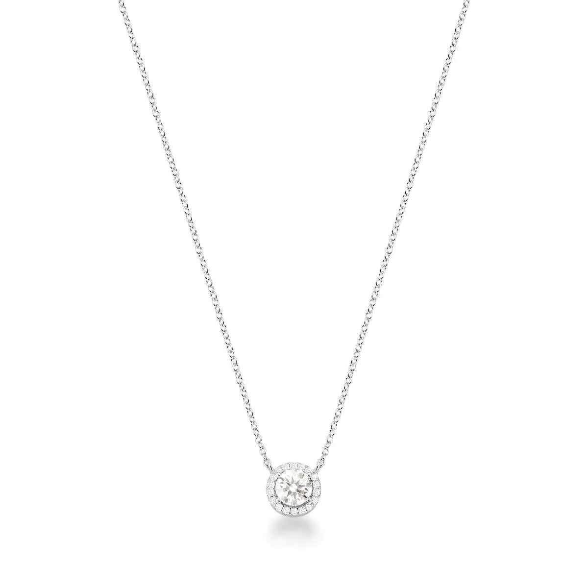 Colar de Prata 925 com Pedras Moissanite 5mm