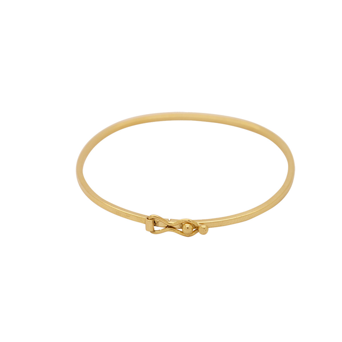 Bracelete Fio Quadrado Bitola 1,30 mm em Ouro 18K
