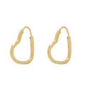 Brinco Argola Coração Bitola 1,00 mm em Ouro 18K