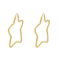 Brinco Argola Estrela Fio Quadrado Bitola 1,20 mm em Ouro 18K