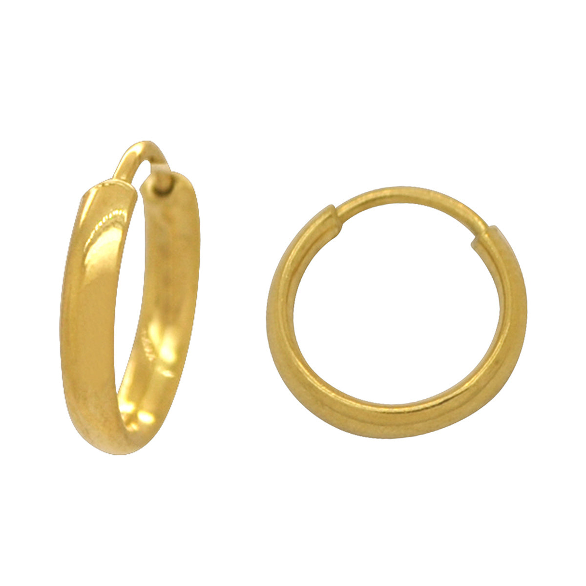 Brinco Argola Fio Anatômico Bitola 2,00 mm Diâmetro 1,10 cm em Ouro 18K