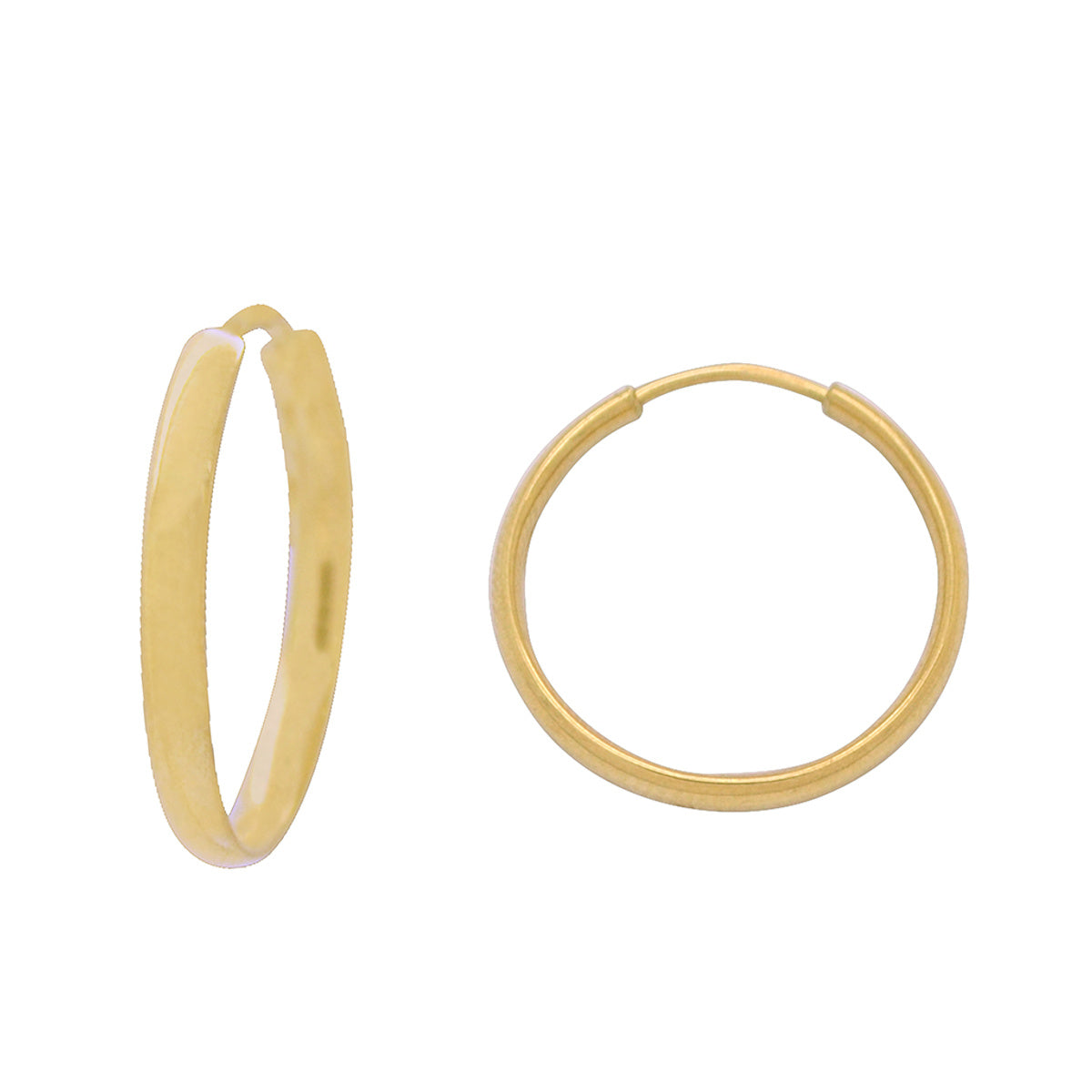 Brinco Argola Fio Anatômico Bitola 2 mm Diâmetro 1,80 cm em Ouro 18K