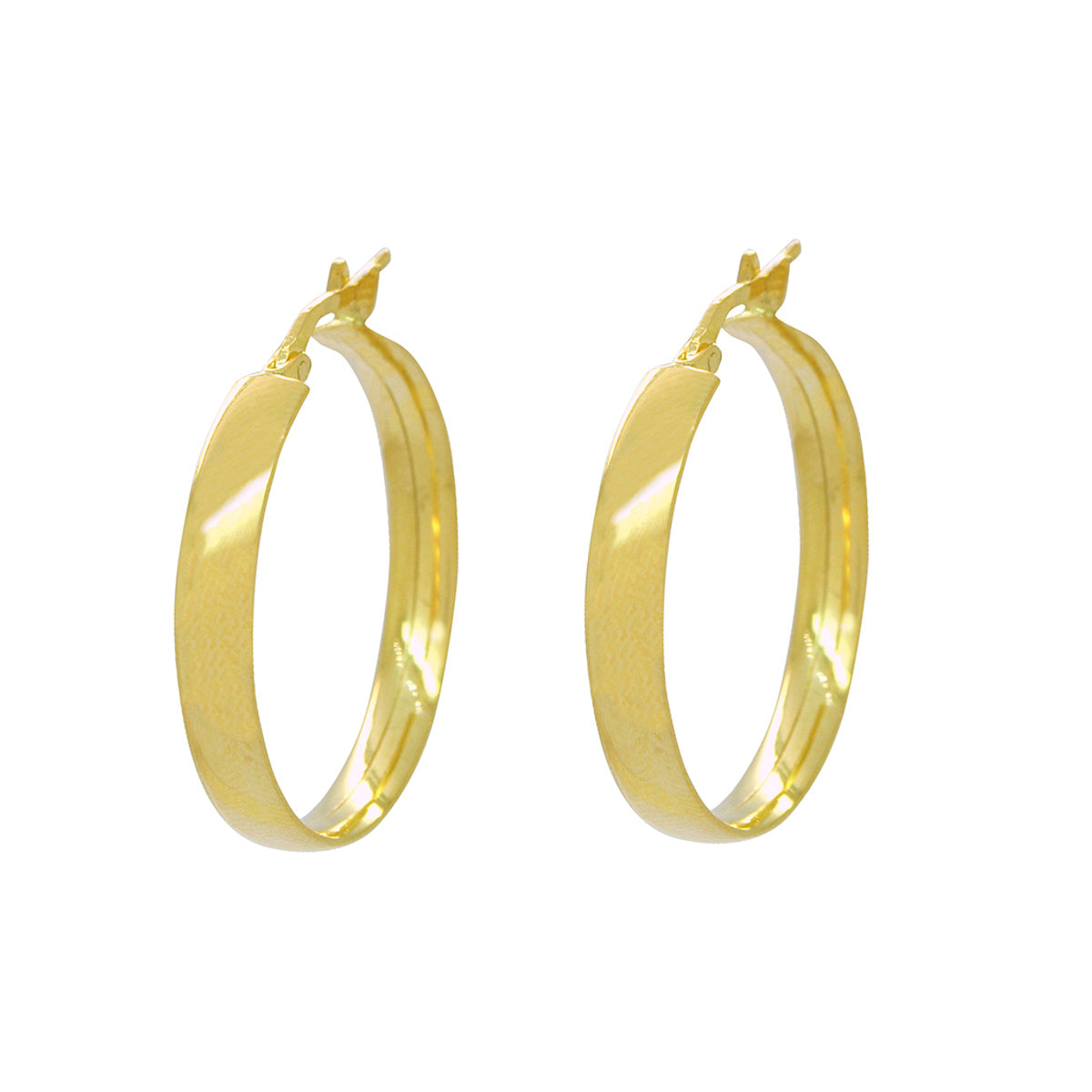 Brinco Argola Fio Anatômico Bitola 4,00 mm Diâmetro 2,50 cm em Ouro 18K
