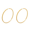 Brinco Argola Fio Quadrado Bitola 2 mm Diâmetro 6,40 cm em Ouro 18K