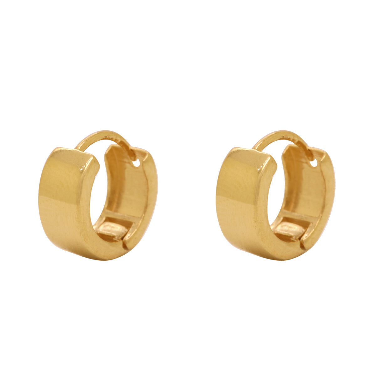 Brinco Argola Fio Quadrado Bitola 5,00 mm Diâmetro 1,10 cm em Ouro 18K