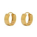 Brinco Argola Fio Quadrado Bitola 5,00 mm Diâmetro 1,40 cm em Ouro 18K