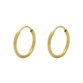 Brinco Argola Fio Redondo Bitola 1,00 mm Diâmetro 1,10 cm em Ouro 18K