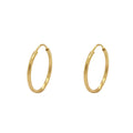 Brinco Argola Fio Redondo Bitola 1,00 mm Diâmetro 1,30 cm em Ouro 18K