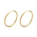 Brinco Argola Fio Redondo Bitola 1,00 mm Diâmetro 1,70 cm em Ouro 18K