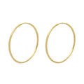 Brinco Argola Fio Redondo Bitola 1,00 mm Diâmetro 2,50 cm em Ouro 18K