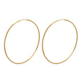 Brinco Argola Fio Redondo Bitola 1,00 mm Diâmetro 5,00 cm em Ouro 18K