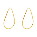 Brinco Argola Gota Fio Redondo Bitola 1,00 mm Diâmetro 1,10 cm em Ouro 18K
