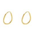Brinco Argola Gota Fio Redondo Bitola 1,00 mm Diâmetro 2,50 cm em Ouro 18K