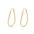 Brinco Argola Gota Fio Redondo Bitola 1,50 mm 21x41 mm em Ouro 18K