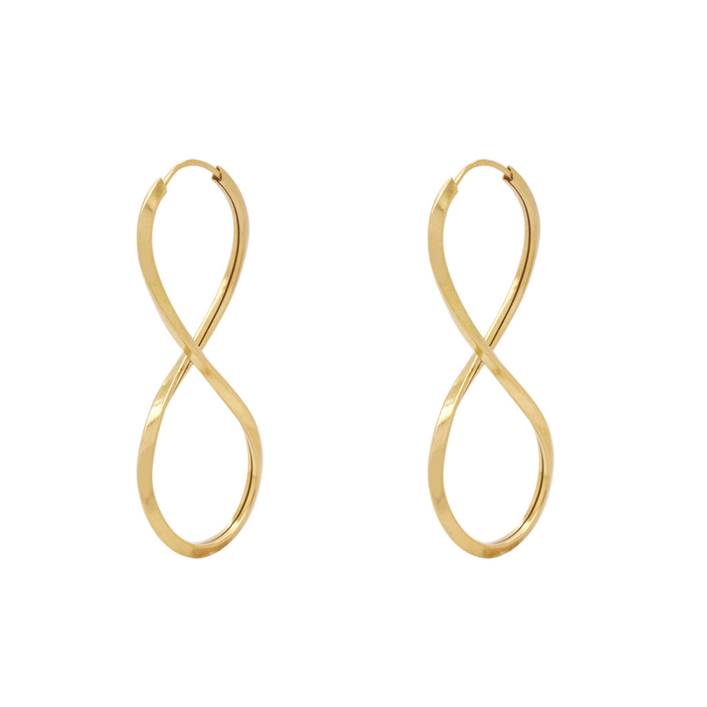 Brinco Argola Infinito em Ouro 18K