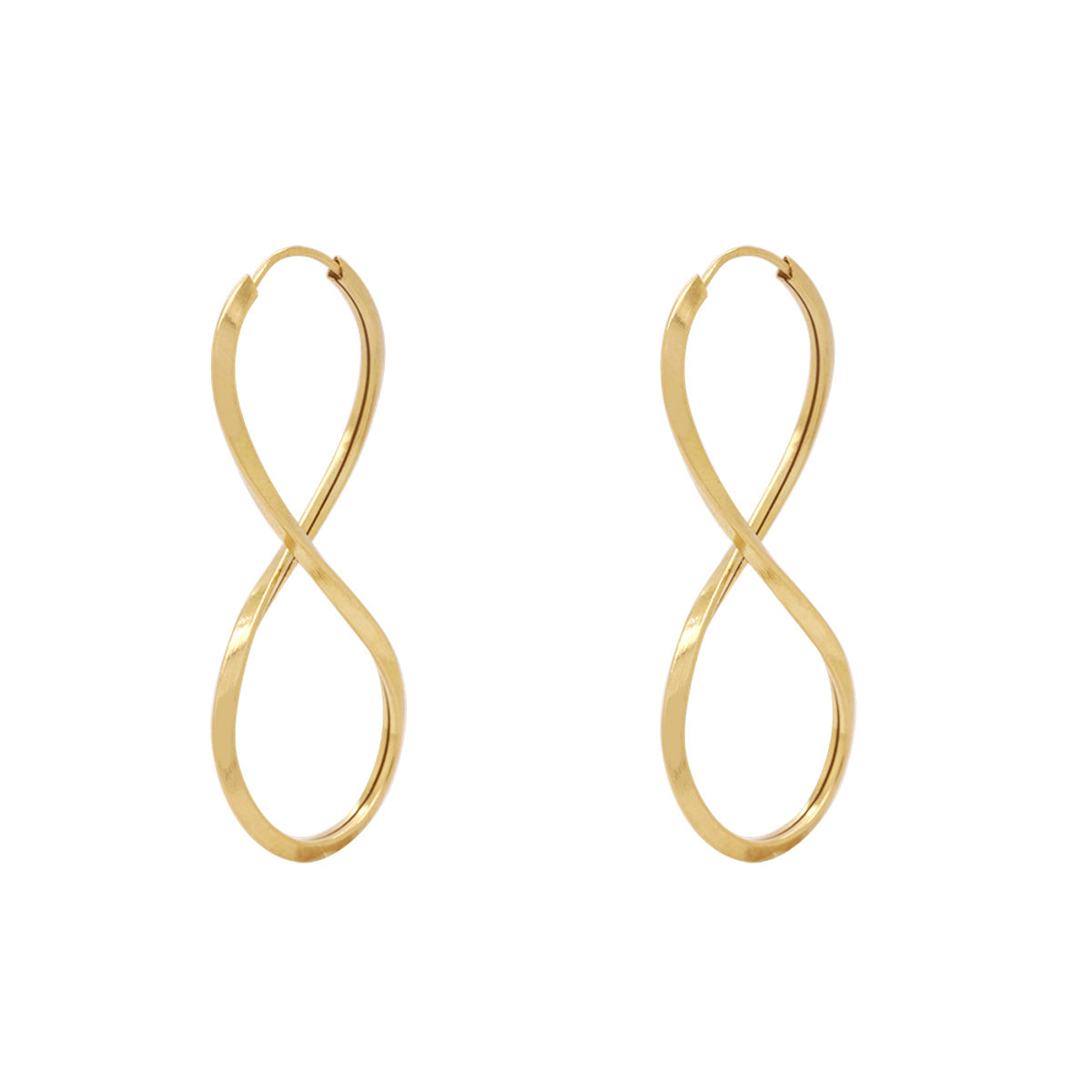 Brinco Argola Infinito em Ouro 18K