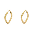 Brinco Argola Quadrada Fio Quadrado Bitola 1,30 mm Diâmetro 1,30 cm em Ouro 18K