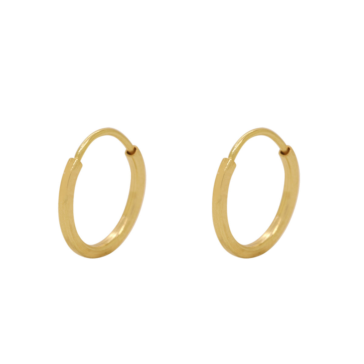 Brinco Argola Redonda Bitola 1,00 mm Diâmetro 0,70 cm em Ouro 18K