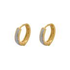 Brinco Argola Redonda Bitola 2,00 mm Trabalhado Pipoca Diâmetro 1,00 cm em Ouro 18K