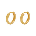 Brinco Argola Redonda Fio Abaulado Bitola 2,20 mm Diâmetro 1,05 cm em Ouro 18K