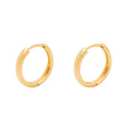 Brinco Argola Redonda Fio Abaulado Bitola 2,20 mm Diâmetro 1,35 cm em Ouro 18K