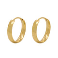 Brinco Argola Redonda Fio Abaulado Bitola 2,30 mm Diâmetro 1,20 cm em Ouro 18K