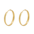 Brinco Argola Redonda Fio Abaulado Bitola 2,30 mm Diâmetro 2,00 cm em Ouro 18K