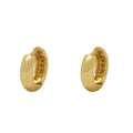 Brinco Argola Redonda Fio Abaulado Bitola 2,40 mm Diâmetro 0,90 cm em Ouro 18K