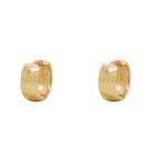 Brinco Argola Redonda Fio Abaulado Bitola 3,50 mm Diâmetro 0,80 cm em Ouro 18K