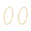 Brinco Argola Redonda Fio Redondo Bitola 1,00 mm em Ouro 18K