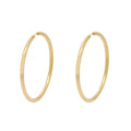 Brinco Argola Redonda Fio Redondo Bitola 3,00 mm em Ouro 18K