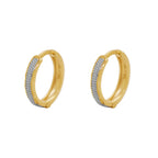 Brinco Argola Redonda Rodinado Diâmetro 1,20 cm em Ouro 18K