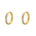 Brinco Argola Redonda Rodinado Diâmetro 1,20 cm em Ouro 18K