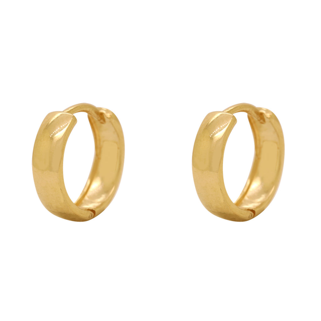 Brinco Argola Redondo Bitola 3,50 mm Diâmetro 1,35 cm em Ouro 18K