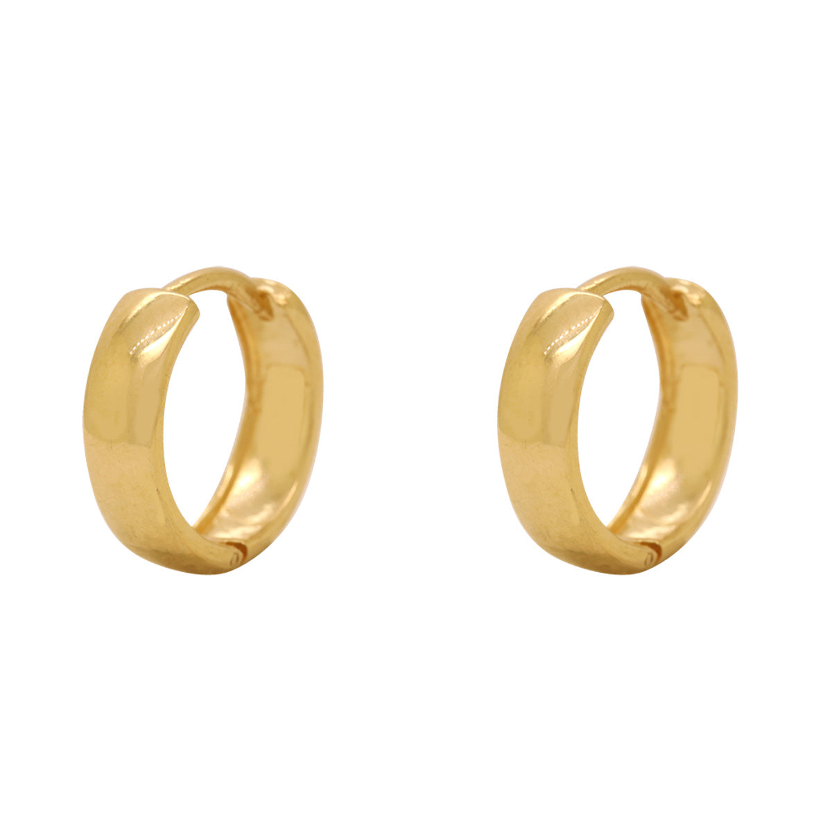 Brinco Argola Redondo Bitola 3,50 mm Diâmetro 1,35 cm em Ouro 18K