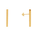 Brinco Fio Quadrado Bitola 2,00 mm em Ouro 18K