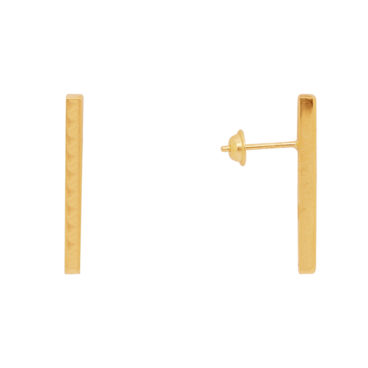 Brinco Fio Quadrado Bitola 2,00 mm em Ouro 18K