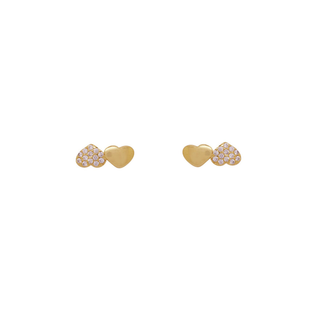 Brinco Zircônias Brancas em Ouro 18K
