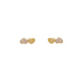 Brinco Zircônias Brancas em Ouro 18K