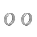 Brinco Argola Redonda Fio Abaulado Bitola 3,50 mm Diâmetro 1,20 cm em Ouro Branco 18K